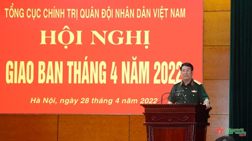 Đại tướng Lương Cường chủ trì Hội nghị giao ban Tổng cục Chính trị tháng 4-2022